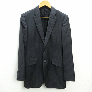 ☆☆ ポールスミス/Poul Smith LONDON ストライプ柄 2BテーラードジャケットJKT【90/80/175】灰色グレーMENS/31【中古】■