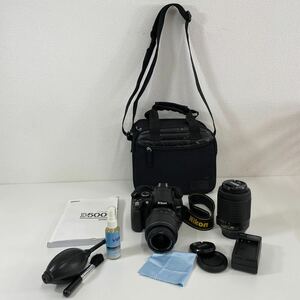 Z◎ Nikon ニコン D5000 レンズキット 18-55mm AF-S DX VR Zoom-Nikkor 55-200mm f/4-5.6G IF-ED セット 動作確認済み キズ汚れ有り