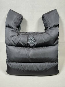 新品 本物 モンクレール MONCLER ダウン ショルダー トート バッグ NEW LEGERE TOTE MEDIUM 黒 ブラック バック レザー ロゴ ストラップ