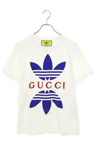 グッチ GUCCI アディダス 22AW 548334 XJEMJ サイズ:XS ロゴプリントTシャツ 中古 OM10