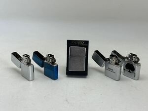 ZIPPO ジッポ オイルライター 5点まとめて ケース入り1点のみ未使用？ スペードA ブルー 彫刻 無地など