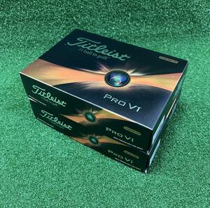 23年モデル　タイトリスト【Titleist】PRO V1【ホワイト】 正規品 　２ダースセット