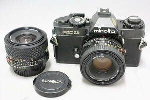 ■GWセール！？■　ミノルタ（MINOLTA）　XD11 + MD 50mm F2 + MD 28mm F2.8　■部品取り等にご利用下さい■