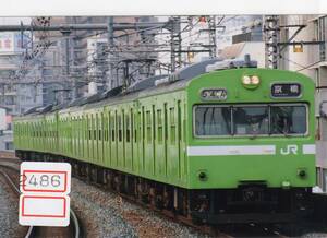 【鉄道写真】[2486]JR西日本 103系 ウグイス8連 2008年11月頃撮影、鉄道ファンの方へ、お子様へ