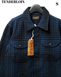 S【TENDERLOIN T-BEAR WOOL JKT BLUE テンダーロイン ベアウール ジャケット ブルー チェック ジャケット】