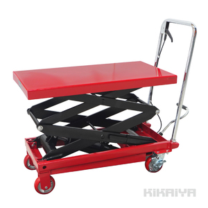 KIKAIYA リフトテーブル 350kg 高揚程 高上昇 テーブルリフト テーブルカート 油圧式 ハンドリフター 「すご楽」（個人様は営業所止め）