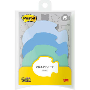 【10個セット】 3M Post-it ポストイット シルエットノート 強粘着 サカナ 3M-SSS-FIX10 /l