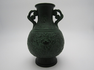 ★tm0032　鉄器　花瓶　壺　かびん　つぼ　青銅製★