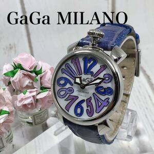 【電池交換済】腕時計メンズGagaガガミラノ5220マヌアーレ男性用イタリア