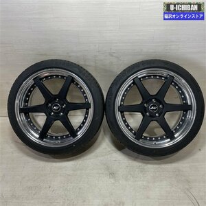 WORK ジーストST1 9.5-20+47(SS) 5H114.3 トーヨー プロクセス FD1 245/40R20 2021年製 20インチ 2本セット カスタム 補修 スペア 等 009