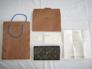 ★中古品 廃盤品 ハワイで購入 MADE IN USA LOUIS VUITTON ルイ・ヴィトン 長財布 モノグラム ポシェット・ポルト モネ クレディ M61725★