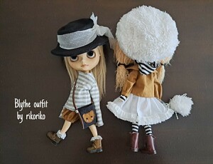 RIKORIKO ＊　Blythe outfit　カジュアルなお洋服 ☆ 着まわし1３点セット　＊