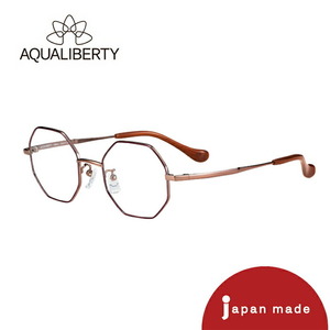 【度付きレンズ込み】AQUALIBERTY AQ22508 BR (ブラウン) 日本製 アクアリバティー 眼鏡 めがね 伊達眼鏡