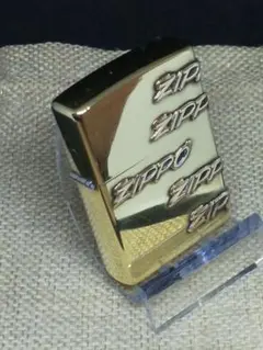 【ZIPPO】フルカスタム　ブラス　鏡面仕上げ　メタルプレート