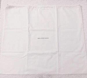 バレンシアガ「BALENCIAGA」 バッグ保存袋 現行（3089）正規品 付属品 内袋 布袋 巾着袋 65×55cm 特大サイズ バッグ用 ホワイト 布製