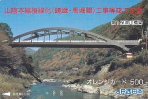 山陰本線複線化工事　第1保津川橋梁　JR西日本フリーオレンジカード