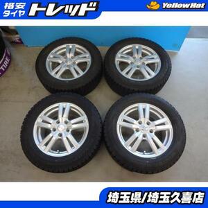 215/60R16 ダンロップ WM02 2021年製 中古アルミ 6.5J +53 5H114.3 オデッセイ ヴェゼル CX-3 ティアナ 中古 国産 スタッドレスセット 埼玉