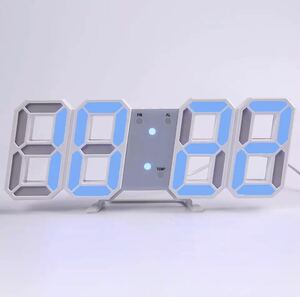 LED デジタル時計 壁掛け時計 置き時計 壁掛け 置時計 CLOCK 時計 アラーム インテリア ブルー 252