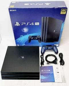 【簡易動作確認済み】 PlayStation4 Pro CUH-7200B 1TB 外箱・本体・電源ケーブル・コントローラー等付属 SONY PS4 Pro