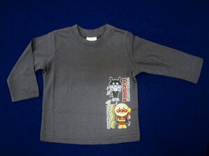 新品　95　アンパンマン　長袖Tシャツ　グレー　レターパック発送（代引き不可）EA3428
