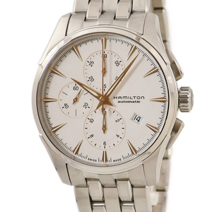 【3年保証】 ハミルトン ジャズマスター オートマクロノ H32586111 未使用 白 バー 自動巻き メンズ 腕時計