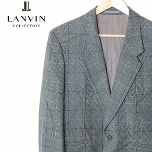 ランバン LANVIN■肘パッチ付きウールテーラードジャケット■R48-45■グレー系 ※NK3d28124