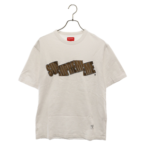 SUPREME シュプリーム 21SS Cut Logo S/S Top カットロゴ クルーネック半袖Tシャツ ホワイト