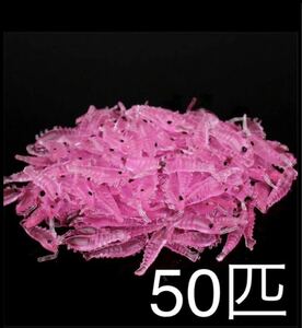 釣り オキアミ エビ ワーム 50匹 ピンク