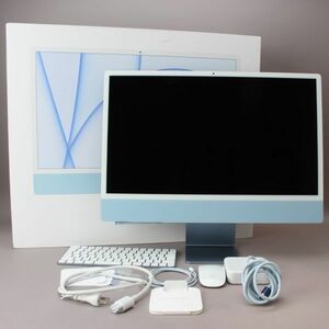 美品 Apple アップル iMac 24-inch MGPK3J/A 256GB SSD 8コアCPU 8GBユニファイドメモリ デスクトップ パソコン ＃160※233/ac.e/ak.k