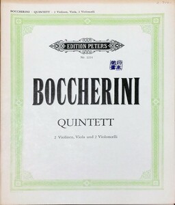 ボッケリーニ 弦楽五重奏曲 ハ長調 (2バイオリン, ビオラ, 2チェロ) 輸入楽譜 BOCCHERINI Quintetto 洋書