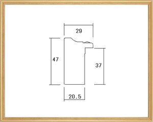 額縁　油絵/油彩額縁 出展用木製仮縁 7300 M15号 ゴールド