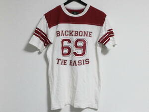 BACKBONE THE BASIS フットボールTシャツ M 赤白