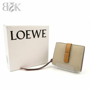 美品 ロエベ アナグラム コンパクトジップ ウォレット レザー レディース財布 LOEWE ◇