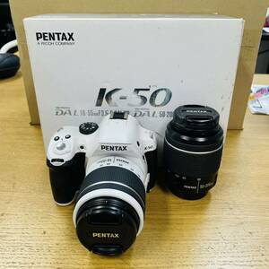 PENTAX K-50 ダブルズームキット デジタル一眼カメラ ホワイト NN1281