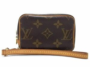 1円 ■極美品■ LOUIS VUITTON ルイヴィトン M58030 モノグラム トゥルース ワピティ ポーチ 小物入れ レディース ブラウン系 FA7138