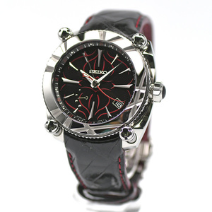 SEIKO セイコー GALANTE ガランテ ファイア アイアンハート SBLA083 スプリングドライブ GMT機能 パワーリザーブ表示 メンズ 腕時計 中古