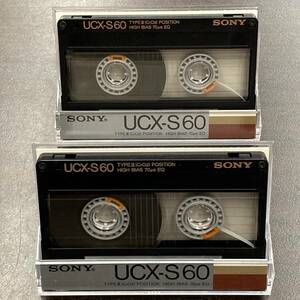 1808T ソニー UCX-S 60分 ハイポジ 2本 カセットテープ/Two SONY UCX-S 60 Type II High Position Audio Cassette