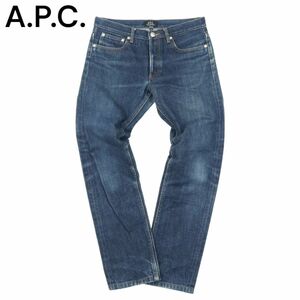 A.P.C. アーペーセー PETIT STANDARD プチスタンダード★ USED加工 赤耳 セルビッチ デニム パンツ ジーンズ Sz.28　メンズ　A4B01531_3#R