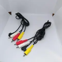 ガラケー用平型AVケーブル　RCA端子　ケーブル　３色ケーブル　赤白黄