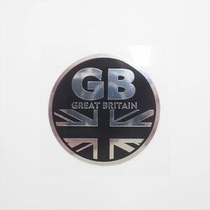 （ミラー）国旗ステッカー イギリス ブラック 5.5cm GB ユニオンジャック ワンポイント バイク くるま 鏡面 パソコン iPad