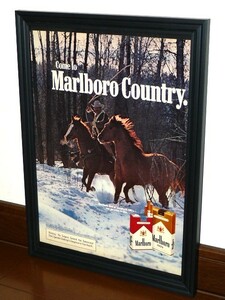 1978年 USA 洋書雑誌広告 額装品 Marlboro マルボロ (A4サイズ) / 検索用 マルボロマン 馬 店舗 ガレージ 看板 ディスプレイ 装飾