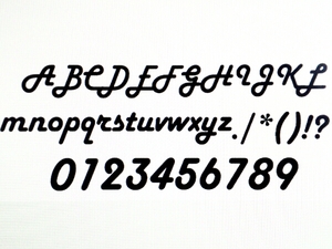 セミオーダー：カッティングシール切り文字/アルファベット/18