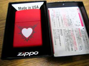 ZIPPOオイルライター　ハートレッド　2017年 未使用