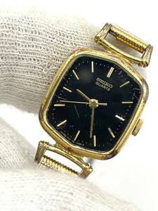 【電池切れ】SEIKO　セイコー　クォーツ腕時計　レディース　1421-5630　SGP　黒文字盤　ゴールド ケース：2.6