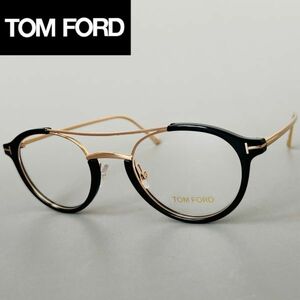 【1円スタート】メガネ トムフォード■TOM FORD■メンズ ボストン ツーブリッジ レディース ブラック ゴールド メタル オシャレ 黒 金