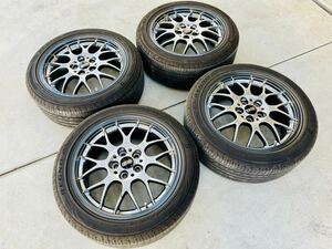 BBS RG-R RG714 鍛造 17×7.5J +48 PCD100 5穴 REGNO GR-XⅡ 205/50R17 2020年製 4本セット！インプレッサ レガシィ プリウス カローラ