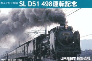 SLD51498運転記念　JR東日本長野支社オレンジカード