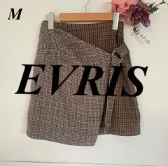 EVRIS エヴリス MIXチェックラップスカート