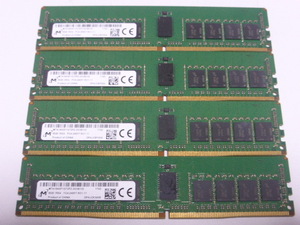 メモリ サーバーパソコン用 Micron DDR4-2400 (PC4-19200) ECC Registered 8GBx4枚 合計32GB 起動確認済です MTA18ASF1G72PZ-2G3B1IG②