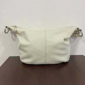 CD787NL イタリア製 FURLA フルラ ショルダーバッグ ハンドバッグ レザーバッグ 本革 革バッグ ホワイト系 やわらかレザー 三日月バッグ